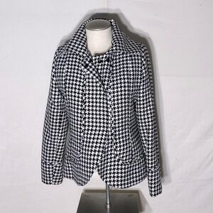 Vitrin Design Black & White Houndstooth Blazer Jacket M